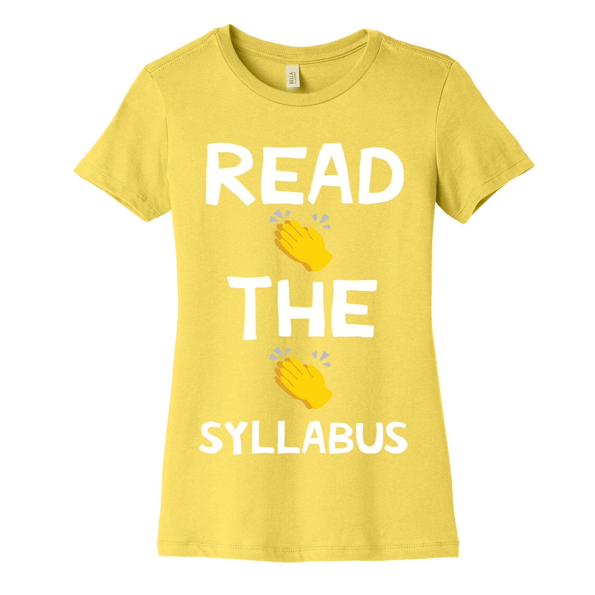 Read The Syllabus Clap Emoji Women's Cotton Tee